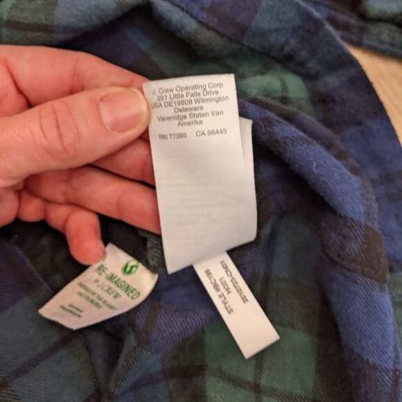 J Crew Flannel Pajamas Black Watch Tartan Navy/Green Men's Size M 100% Cotton - Picture 11 of 16